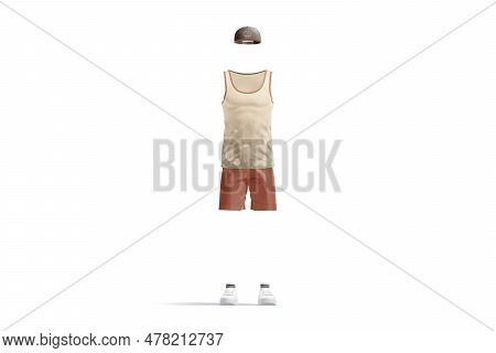 Snapback Tank Top Sport Shorts Socks Sneakers Colored