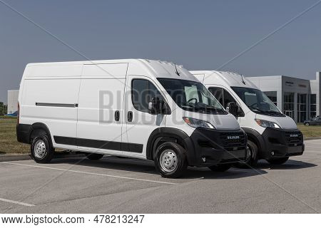 Brownsburg - June 24, 2023: Ram 2500 Promaster Cargo Display. Stellantis Offers The Ram Promaster 25