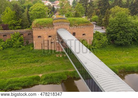 Poznan, Poland - 19 May 2019: The Cathedral Sluice, Fortified Hydrotechnical Facility Of The Poznan 