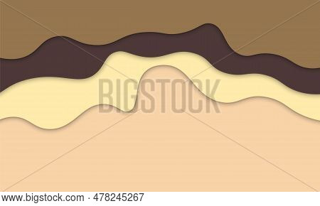 Elegant Papercut Style Background. Simple Background. Vector Illustration.