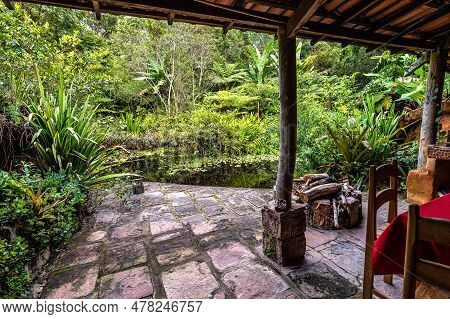 Lovely Garden Of A Guesthouse At Mucuge In The Chapada Diamantina National Park, Bahia In Brazil
