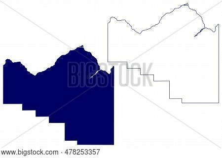 Cochrane District (canada, Ontario Province, North America) Map Vector Illustration, Scribble Sketch