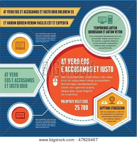 Infographic koncepció - üzleti rendszer - Modern sablon