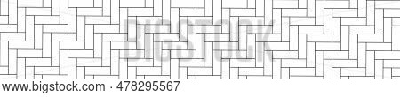 Herringbone Tile Pattern. Stone Or Ceramic Brick Wall Background. Fishbone Parquet Texture. Kitchen 