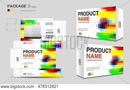 Cosmetic Box Design, Supplements Box Template, Package Design Template, 3d Box Packaging Design, Cos