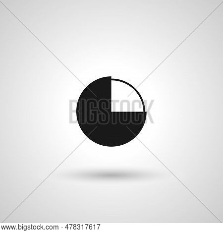 Diagram Sign. Pie Chart Isolated Simple Vector Icon