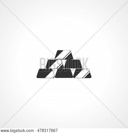 Gold Ingots Icon. Gold Ingots Isolated Simple Vector Icon