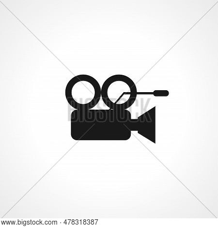 Video Camera Icon. Video Camera Isolated Simple Vector Icon.