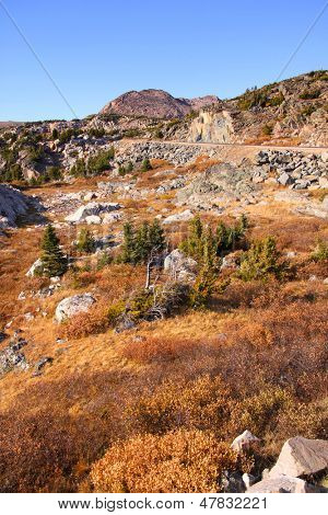 Naturskønne landskab på vej mod beartooth motorvej