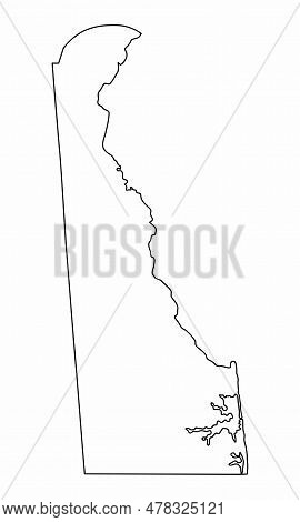Delaware State Map Outline
