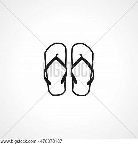 Thongs Icon. Thongs Simple Vector Icon. Thongs Isolated Icon.
