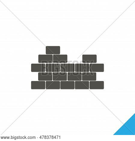 Brick Wall Flat Vector Icon. Brick Wall Flat Vector Icon. Brick Wall Flat Vector Icon.