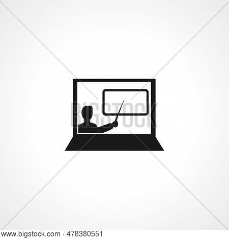 Online Learning. E-learning Icon. Online Learning Simple Vector Icon. Online Learning Isolated Icon.