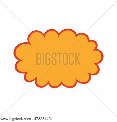 Comic Book Sound Effect Bubble, Balloon, Cloud Hand Drawn Illustration. Line Drawing Style Design, I