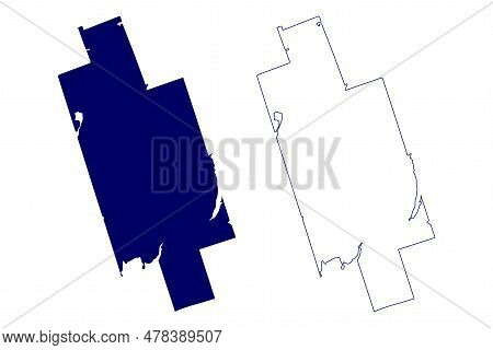 Kawartha Lakes City (canada, Ontario Province, North America) Map Vector Illustration, Scribble Sket