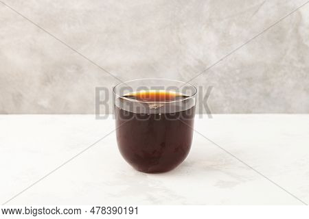 Glass Of Homemade Bread Kvass. Summer Carbonated Soft Drink. Traditional Cold Refreshing Drink Kvass