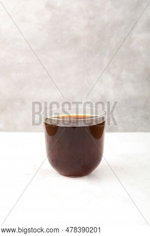 Homemade Bread Kvass In Clear Glass, Selective Focus. Summer Carbonated Soft Drink. Natural Probioti