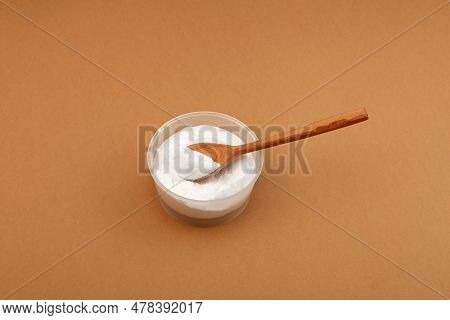 Food Additive E450, White Chemical Powder. Calcium Dihydrogen Diphosphate Also Called Phosphate Or P