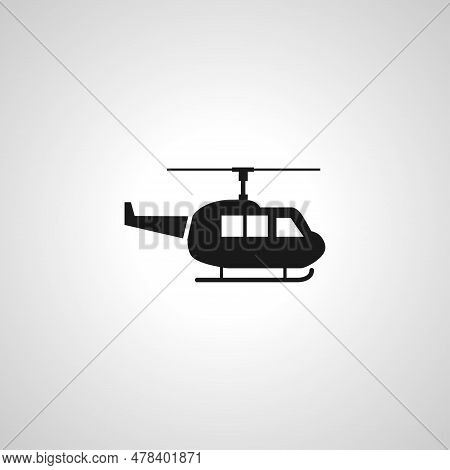 Helicopter Sign. Helicopter Isolated Simple Vector Icon