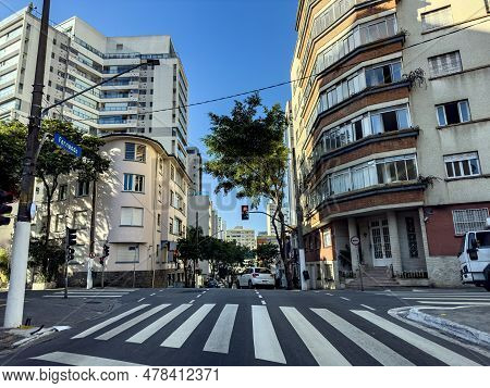 The City Of Sao Paulo, Consolação District, Crossing Between Fernando De Albuquerque Street And Bell