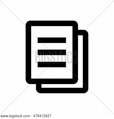 Memo Icon. Copy Icon. Document And Contract. Editable Vector.