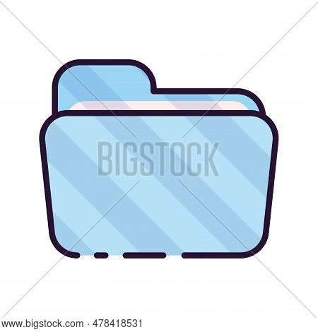Isolated Colored Folder Office Sketch Icon Vector Illustration