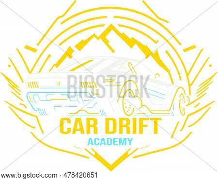 The Car Drift Academy Logo Template Is A Modern And Dynamic Design Suitable For A Car Drifting Schoo