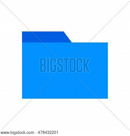 Blue Computer File Icon. File Organization. Editable Vector.