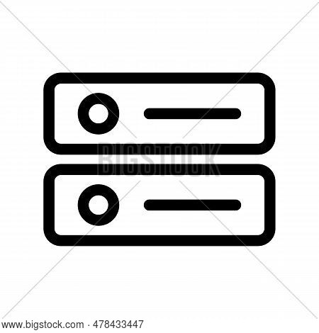 Web Data Server. Data Hosting. Editable Vector.
