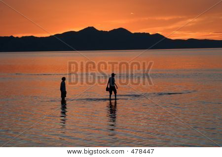 Lake At Sunset