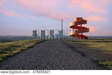 Hamm, Germany - February 28, 2023: Landmark On A Tip Close To Hamm Against Sky On February 28, 2023 
