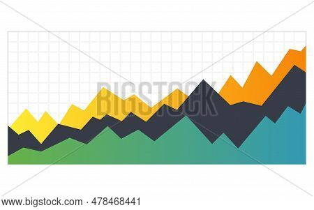Business Graph. Vector Flat Design Infographic Element. Bar Chart Or Diagram For Data Visualization.