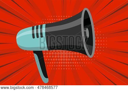 Megaphone Icon. Amplify Your Message With This Bold And Attention-grabbing Graphic. Perfect For Mark