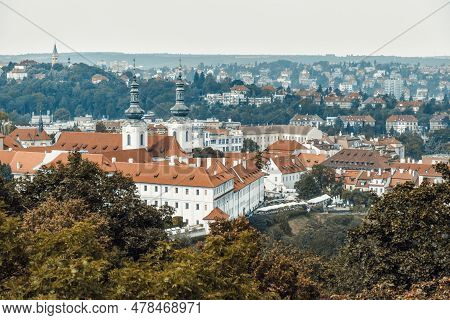Elevated View Of Strahov Monastery. Prague, Czech Republic