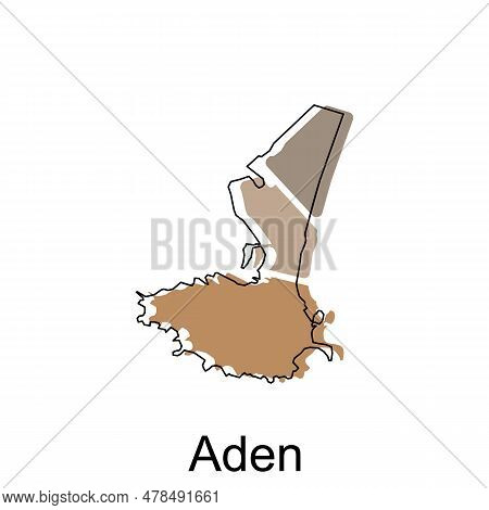 Map Of Aden Province Of Yemen Illustration Vector Design Template, Suitable For Your Company, Geomet