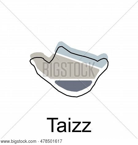 Map Of Taizz Province Of Yemen Illustration Design, World Map International Vector Template With Out