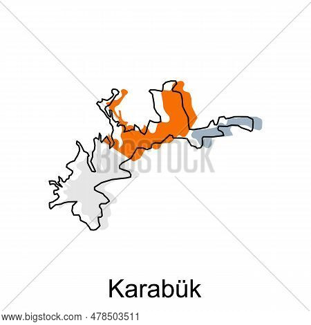 Map Of Karabuk Province Of Turkey, World Map International Vector Template With Outline Graphic Sket