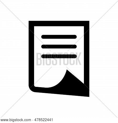 Simple Memo And File Icon. Editable Vector.