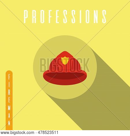 Isolated Colored Firefighter Hat Uniform Icon Vector Illustration