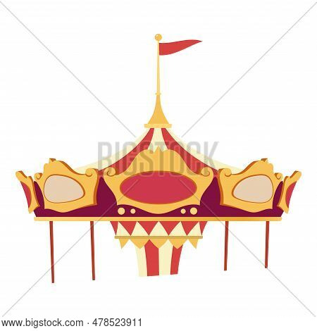 Isolated Colored Carnival Carrousel Icon Vector Illustration