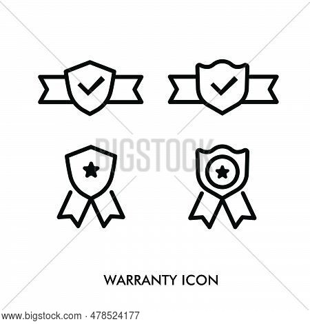 Simple Lines Warranty Icon Vector