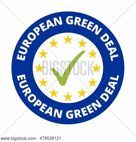 European Green Deal Symbol Icon Called Pacte Vert Pour L'europe In French Language