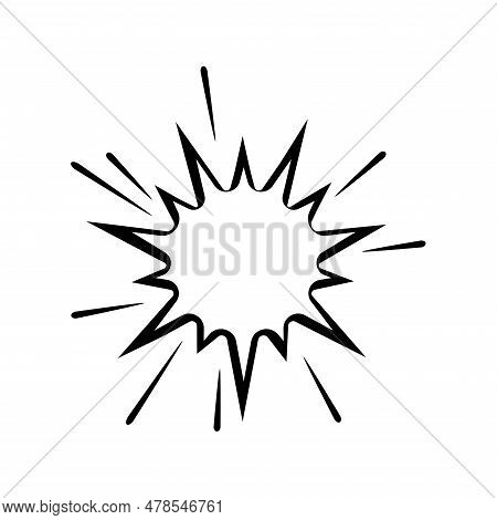 Isolated Colored Empty Comic Speech Bubble Vector Illustration