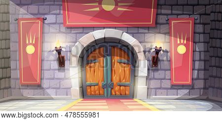 A Medival Castle Hall With Light Beam