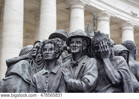 Monument To Migrants Angels By Surprise By Canadian Artist Timothy Schmalz In St. Peter's Square