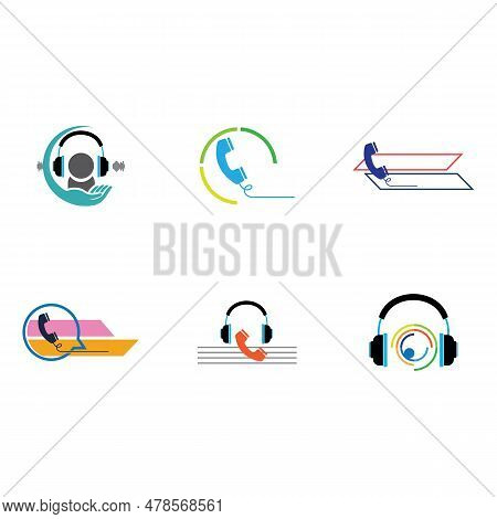 Call Center Logo Vector Illustration Design Template