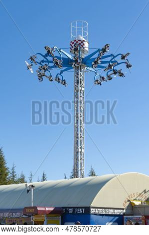 Fuji-q Highland, Fujiyoshida City, Yamanashi Prefecture, Japan - January 3, 2019: Tentekomai Is A To