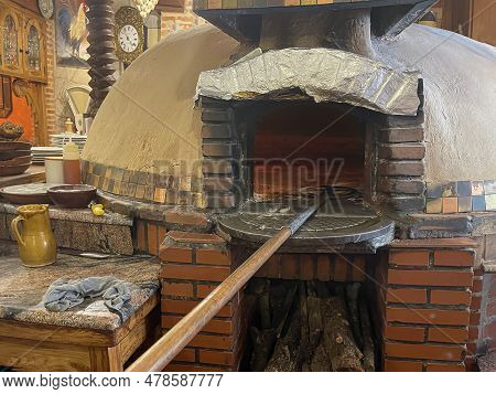 Typical Castilian Oven For Roasting Meat, Wood Oven For Cooking Roast Lamb Or Pork, With A Stick In 