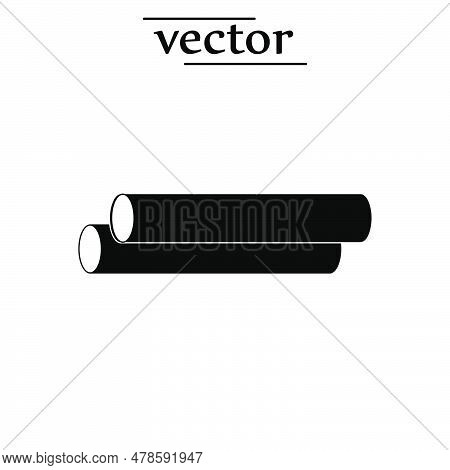 Pipe Icon - Vector Illustration Flat Design On White Background..eps