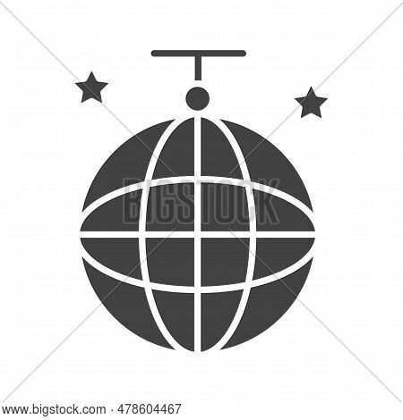 Disco Ball Icon Image. Suitable For Mobile Application.